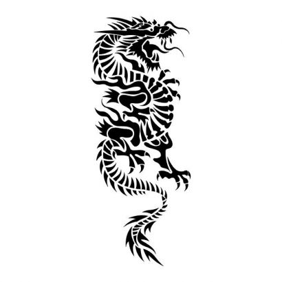 Tribal Dragon Tattoo Idea